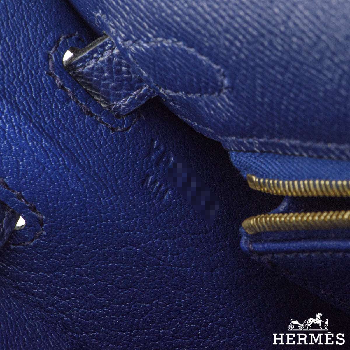 Hermès Blue Izmir Epsom Kelly Sellier 25 QGBAEA12BB002